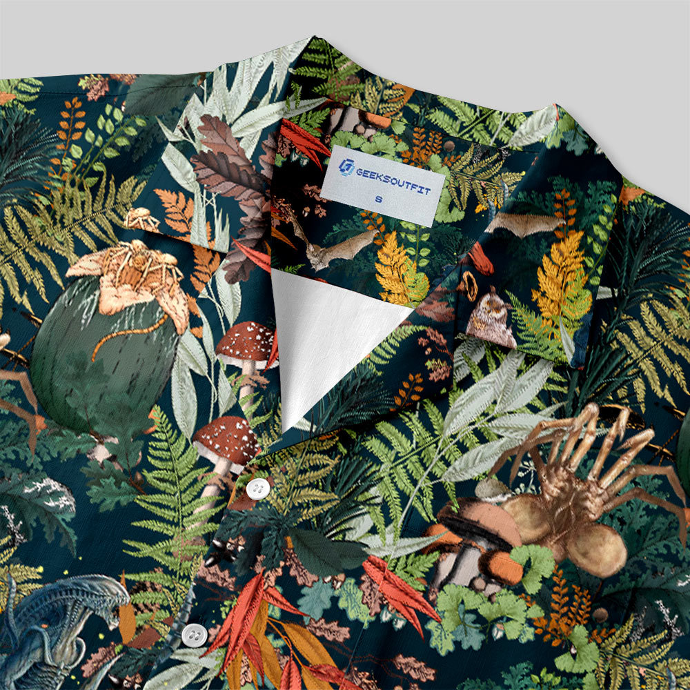 Jungle Alien Button Up Pocket Shirt
