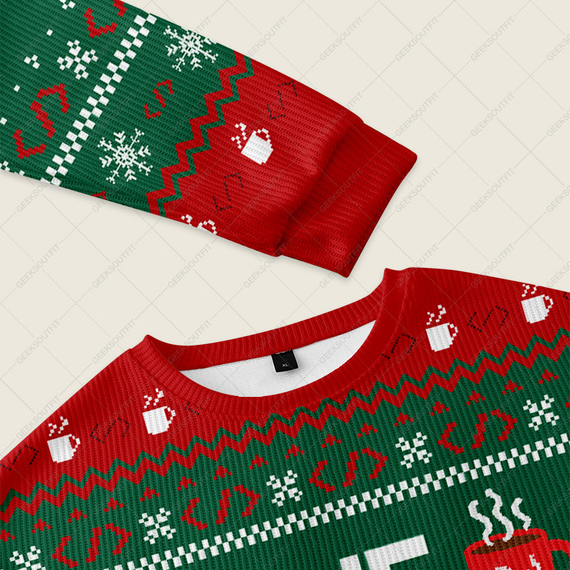 IF Code Ugly Christmas Fuzzy Fleece Sweatshirt