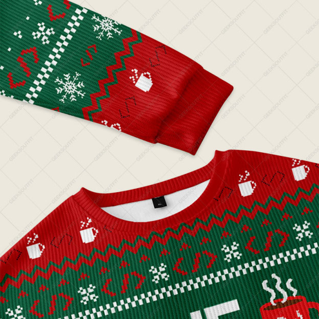 IF Code Ugly Christmas Fuzzy Fleece Sweatshirt