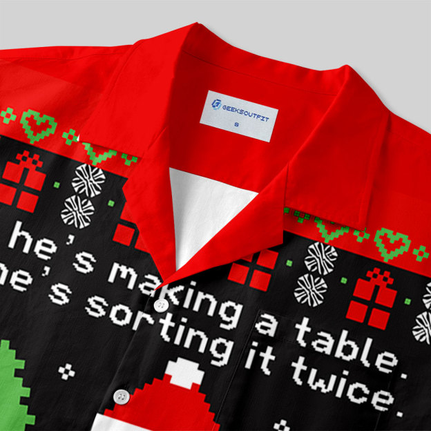 Sql Clause Is Coming to Town Button Up Pocket Shirt