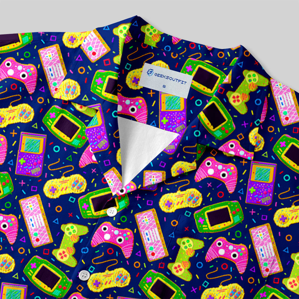 Sugar Cookie Game Controller Button Up Pocket Shirt