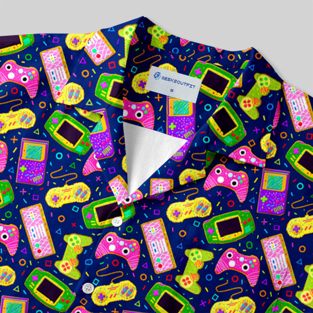 Sugar Cookie Game Controller Button Up Pocket Shirt