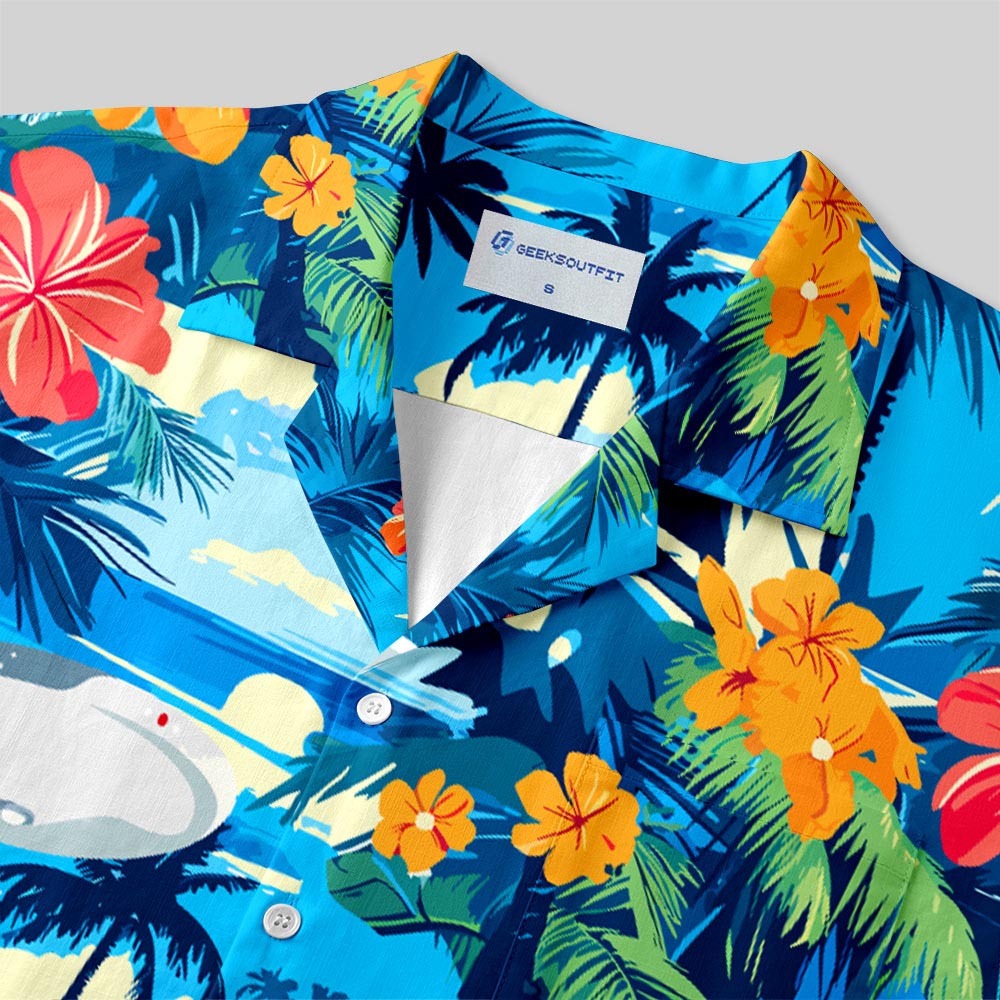Scifi Spacecraft Hawaii Button Up Pocket Shirt