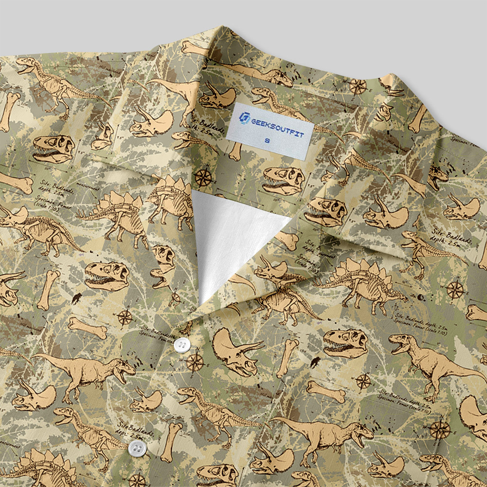 Prehistoric Expedition Button Up Pocket Shirt