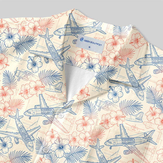 Tropical Takeoff Button Up Pocket Shirt