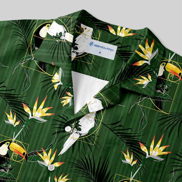 Fibonacci Parrot Button Up Pocket Shirt