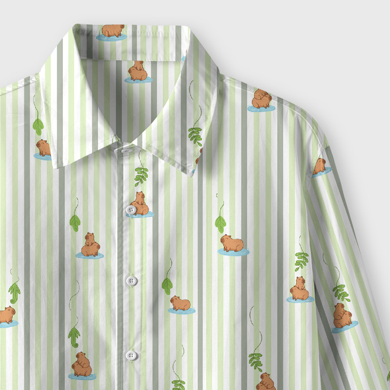 Capybara Snack Lure Geek Long-Sleeved Shirt