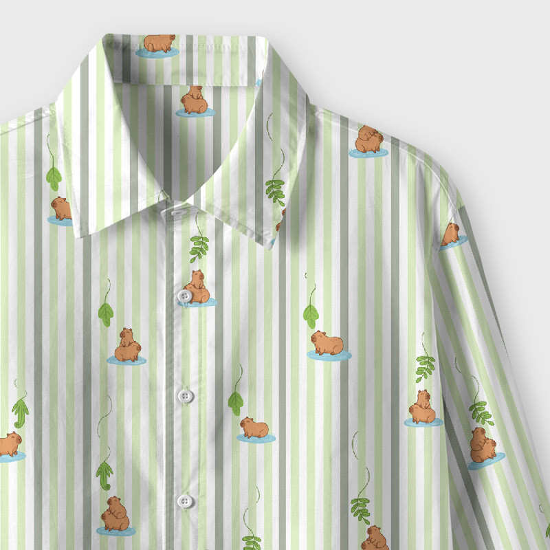 Capybara Snack Lure Geek Long-Sleeved Shirt