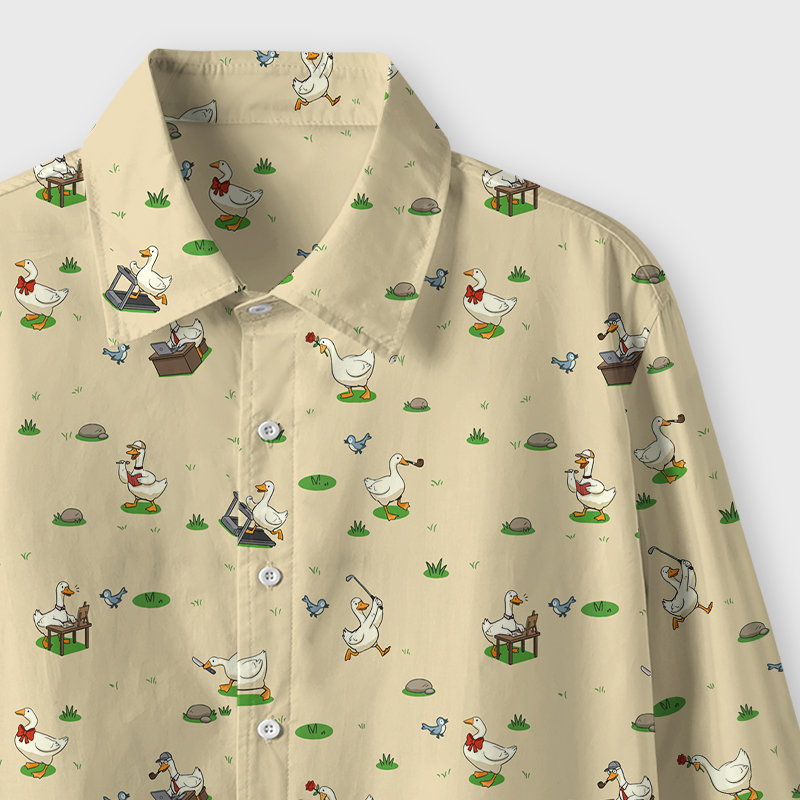 Chaotic Geese Geek Long-Sleeved Shirt