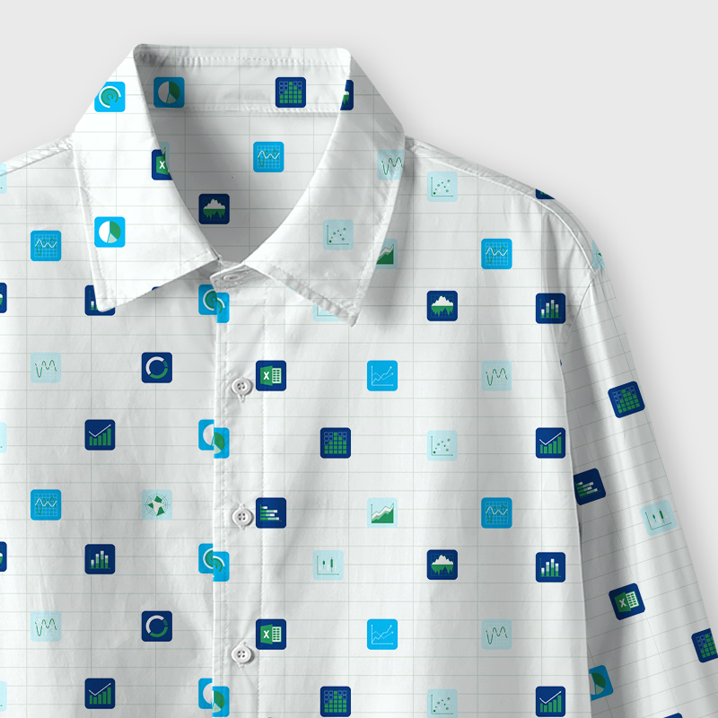 Excel Data Icon Geek Long-Sleeved Shirt