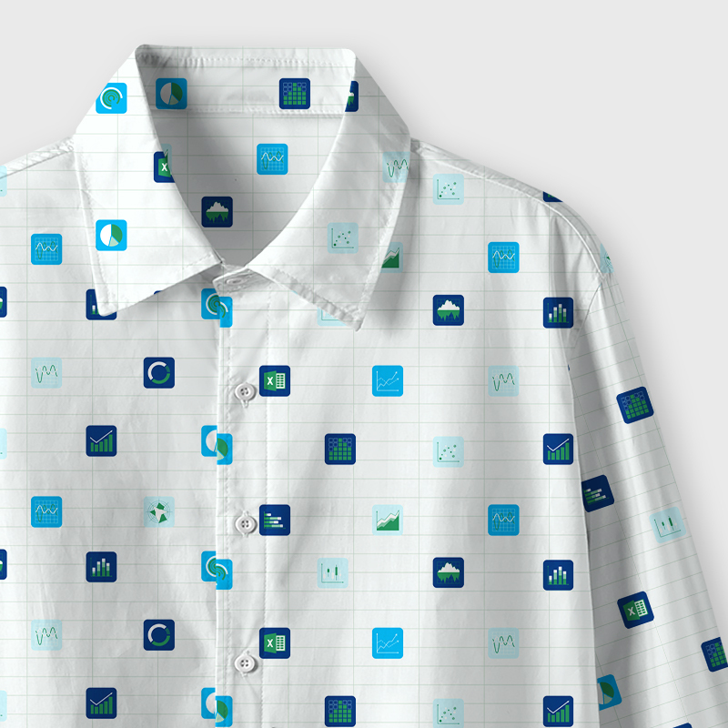 Excel Data Icon Geek Long-Sleeved Shirt