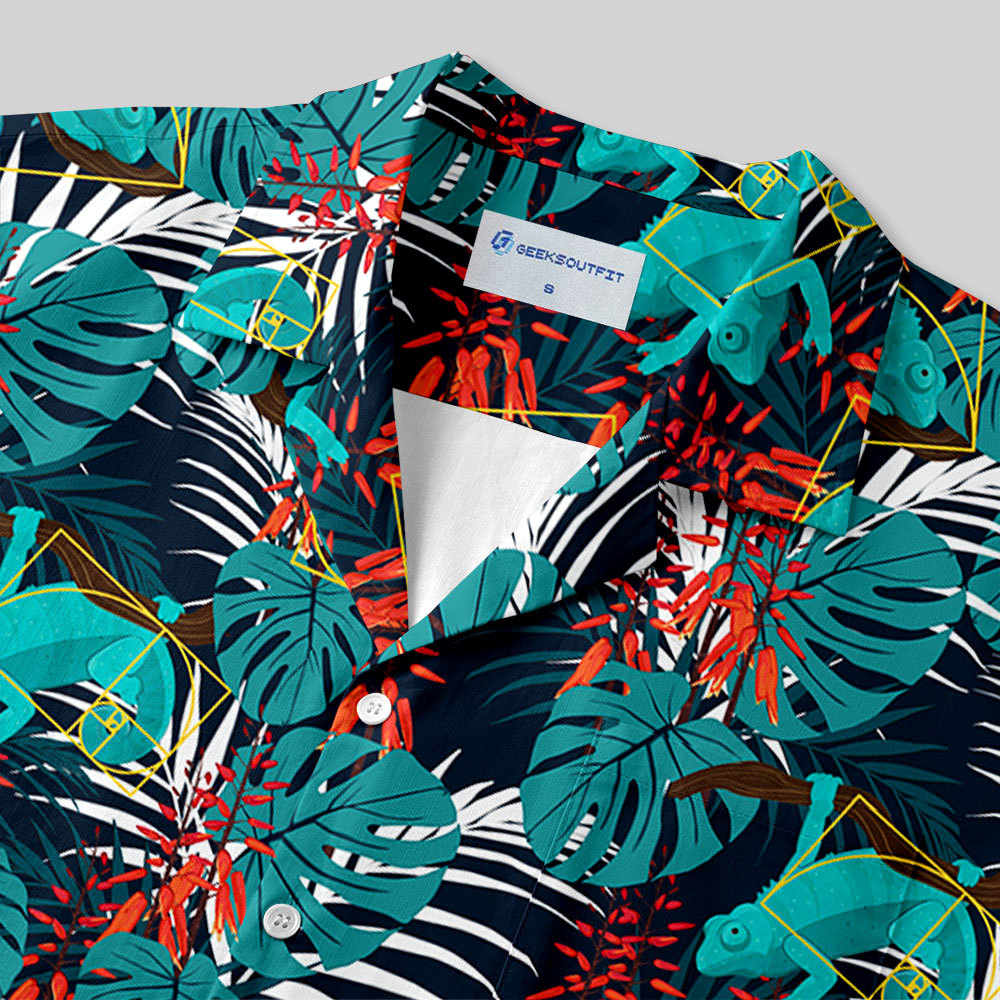 The Hawaiian Golden Ratio Chameleon Button Up Pocket Shirt