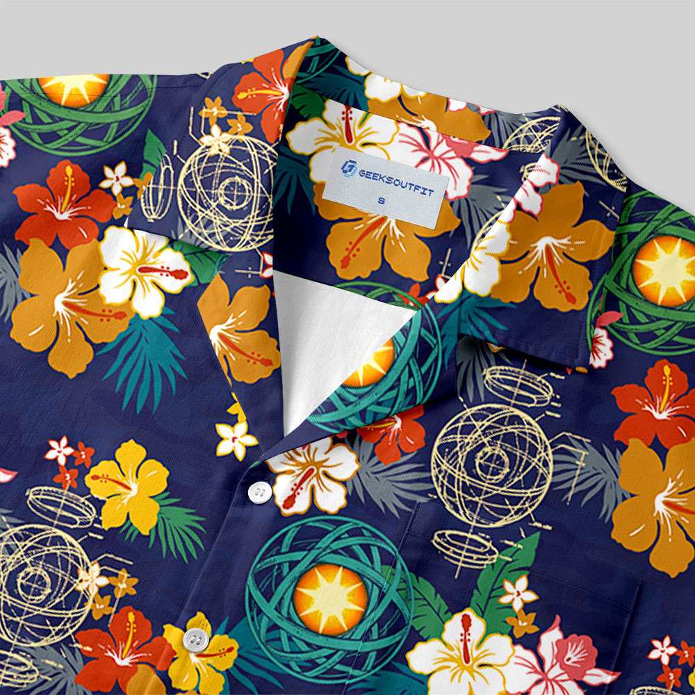 Hawaiian Dyson Sphere Button Up Pocket Shirt