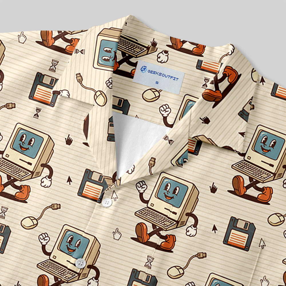 Digital Nostalgia Button Up Pocket Shirt