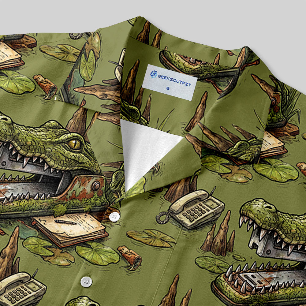 The Crocodile Stapler Button Up Pocket Shirt