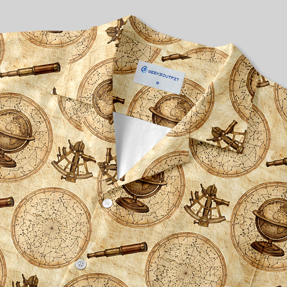 Vintage Telescope Button Up Pocket Shirt