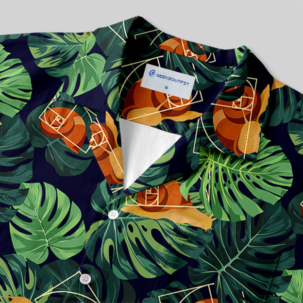 Fibonacci Snail Button Up Pocket Shirt