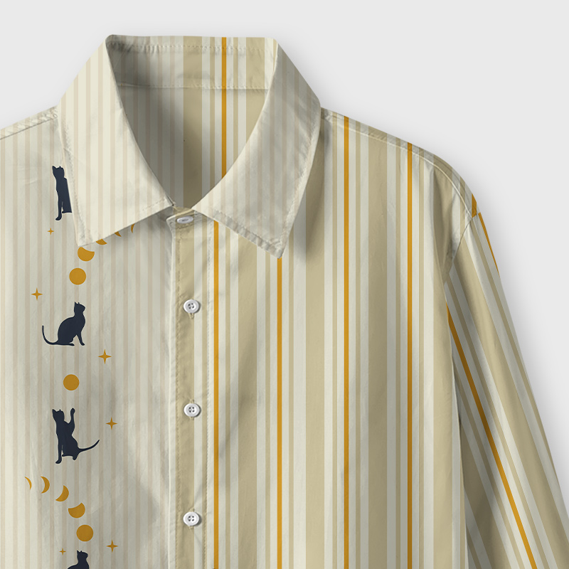 Chasing Moonlight Cat Geek Long-Sleeved Shirt