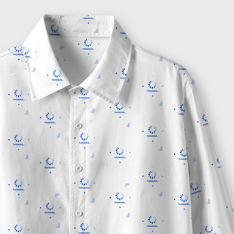 I‘m Thinking White Geek Long-Sleeved Shirt