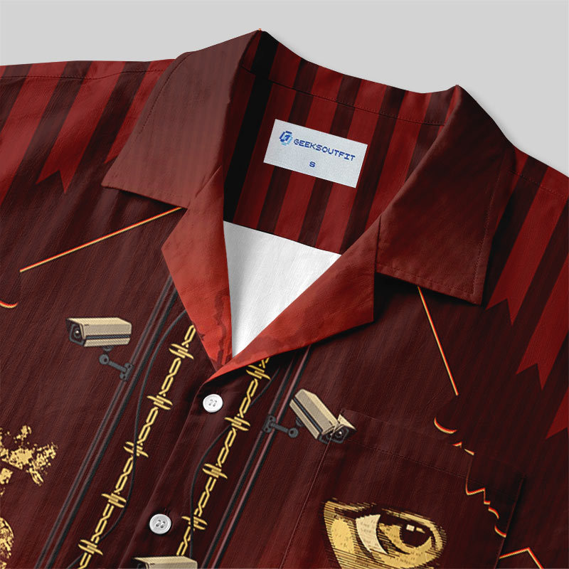 Eyes Of 1984 Button Up Pocket Shirt