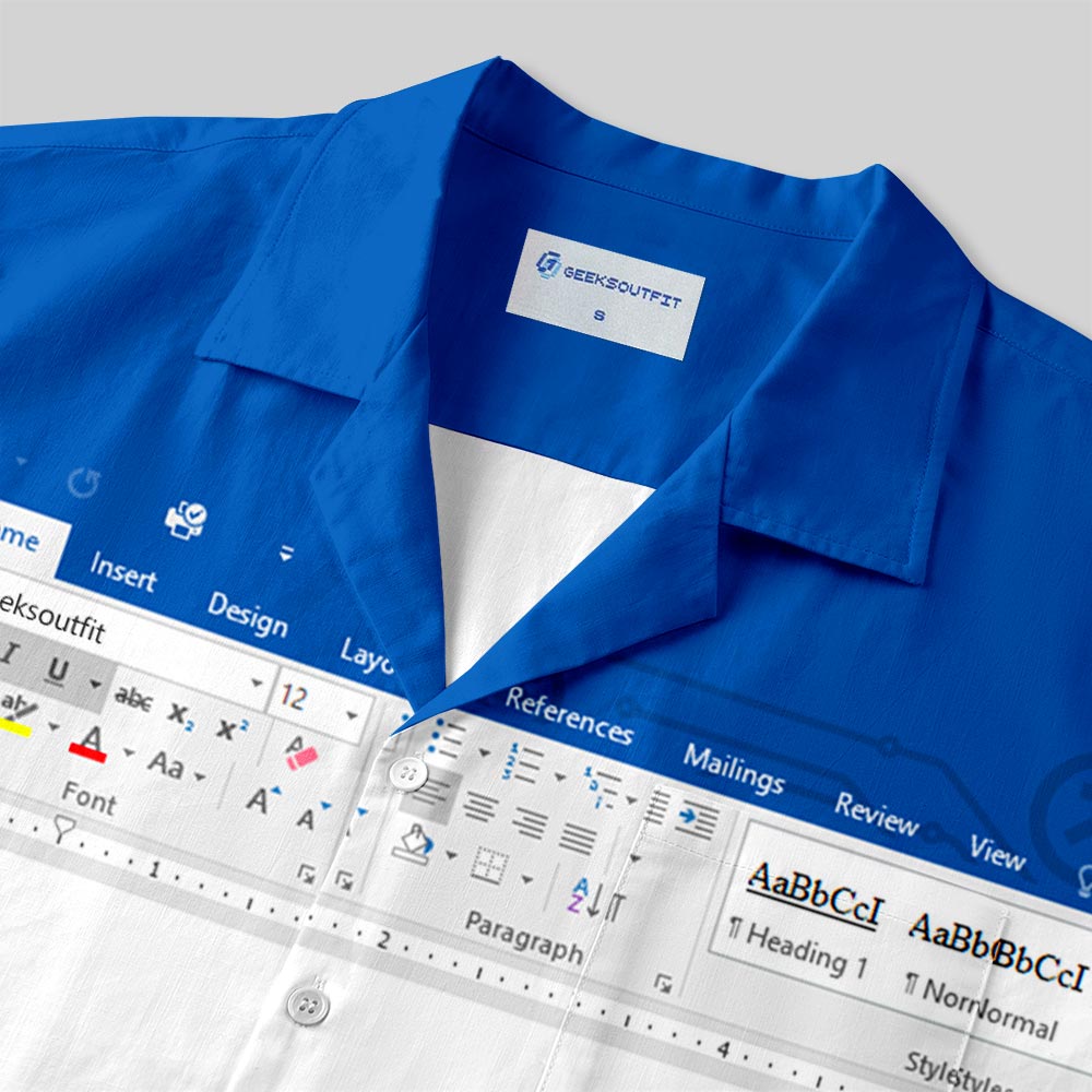 Word Funny Work Button Up Pocket Shirt