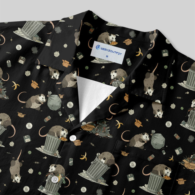 Cyber Scavenger Black Button Up Pocket Shirt