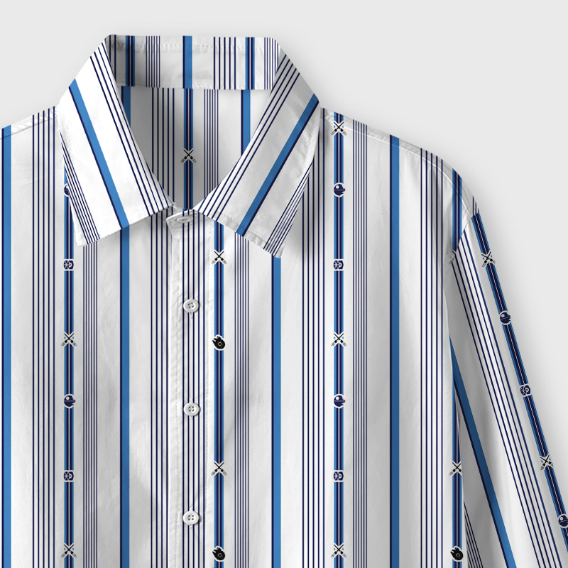 The Force Pinstripe Pixel Edition Geek Long-Sleeved Shirt