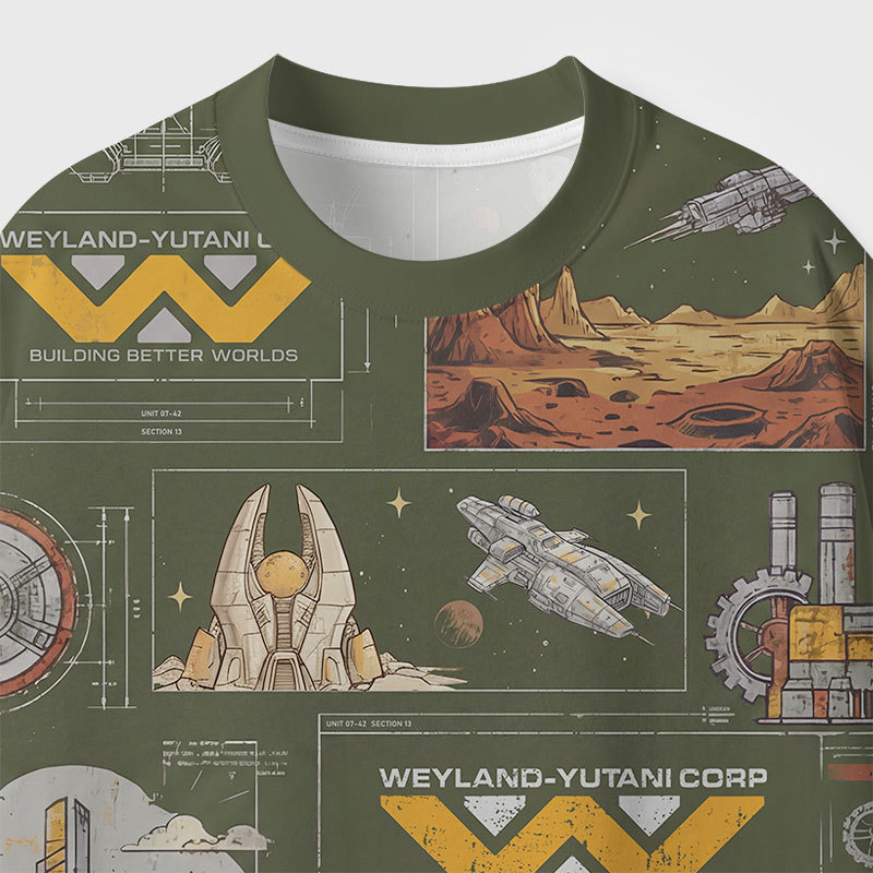WEYLAND YUTANI CORP Geek All-Over Print T-Shirt