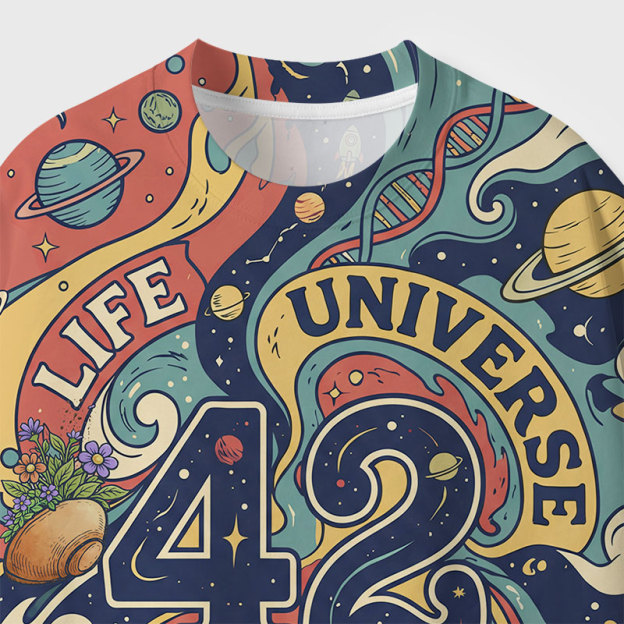 Life Universe Everything Geek All-Over Print T-Shirt