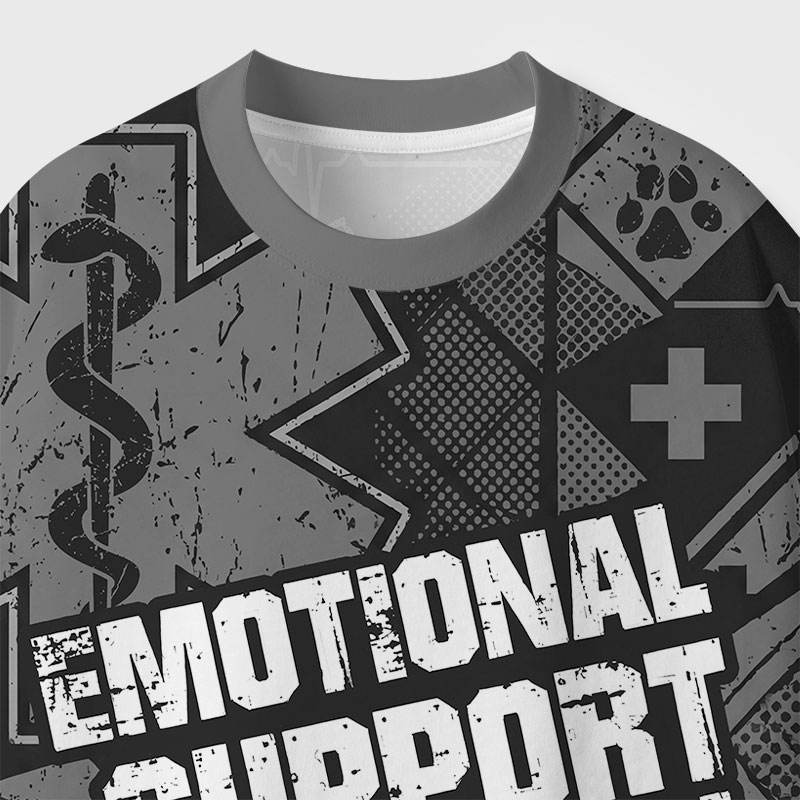 Emotional Support Human Geek All-Over Print T-Shirt