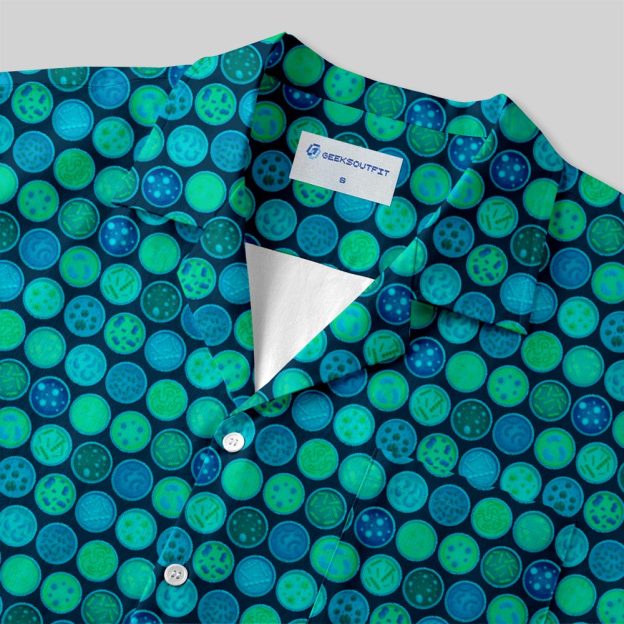 Bacterial Petri Dish Biology Button Up Pocket Shirt