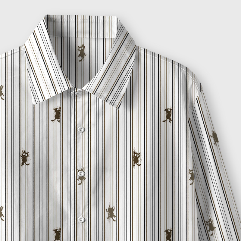 Sneaky Cat Geek Long-Sleeved Shirt