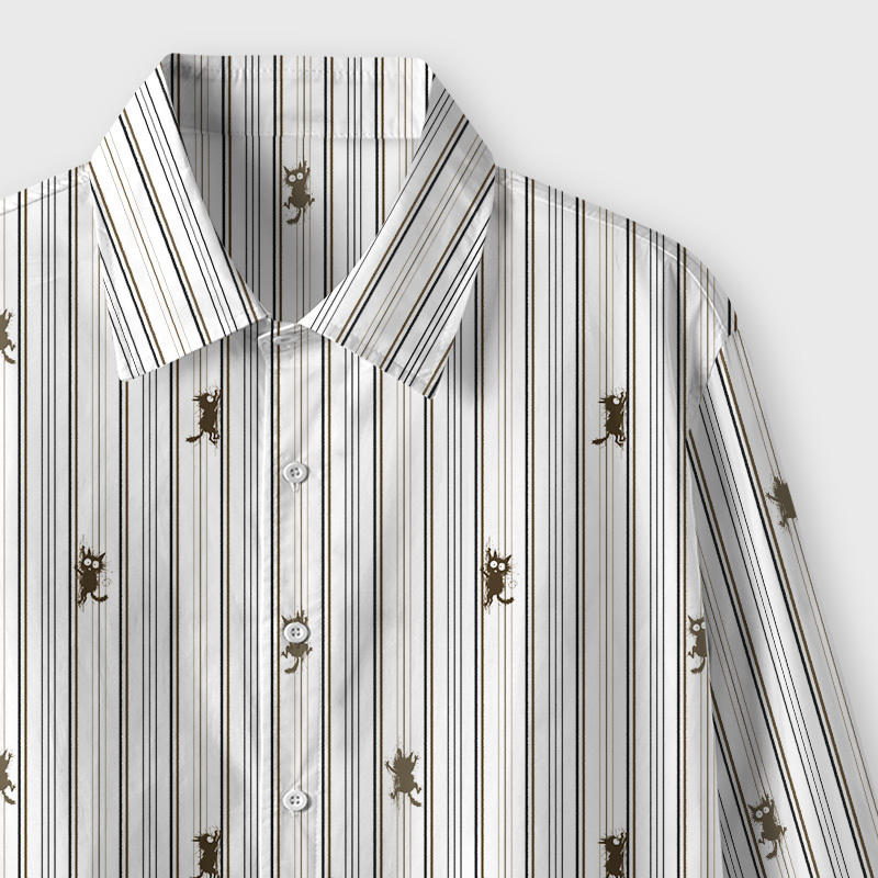 Sneaky Cat Geek Long-Sleeved Shirt