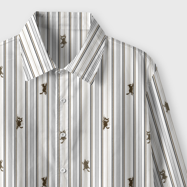 Sneaky Cat Geek Long-Sleeved Shirt