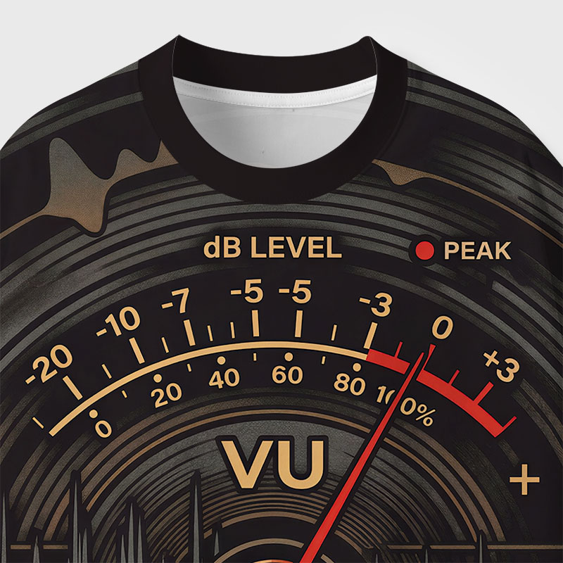 Volume VU Meter Geek All-Over Print T-Shirt