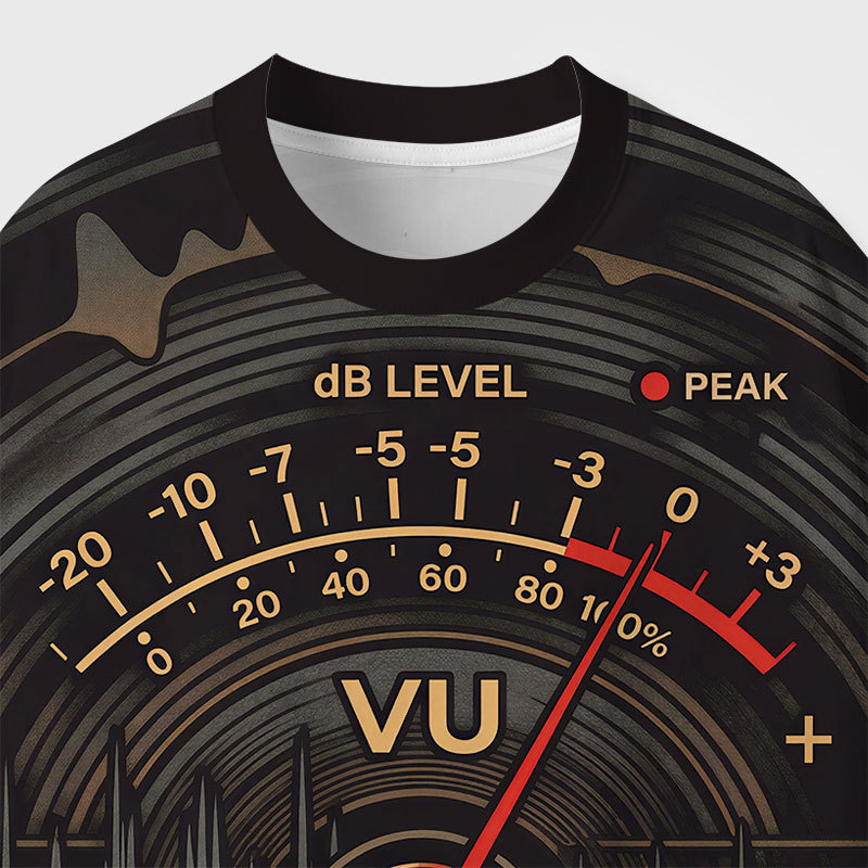 Volume VU Meter Geek All-Over Print T-Shirt