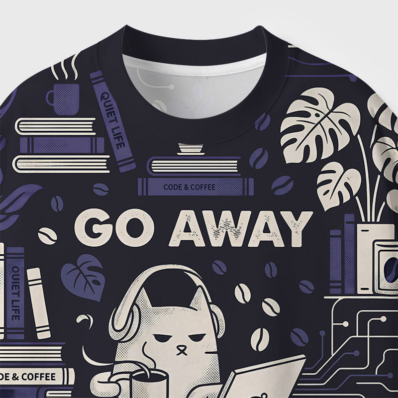Go Away Geek All-Over Print T-Shirt