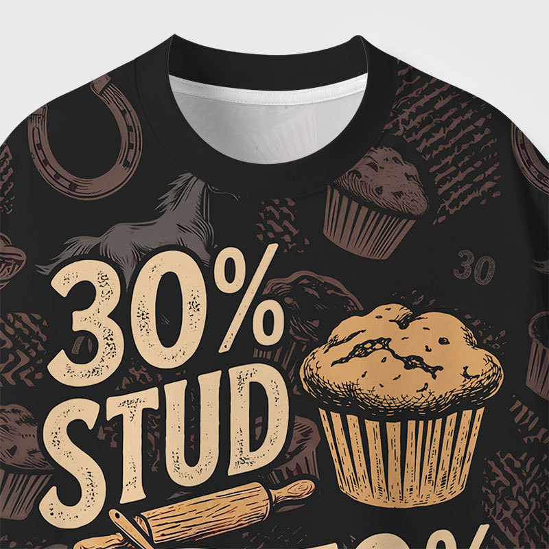 30 Stud 70 Muffin Geek All-Over Print T-Shirt