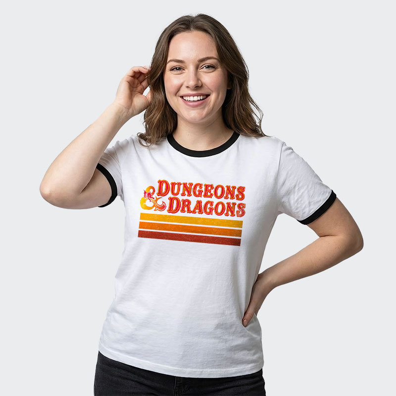 D&D Geek Retro Ringer T-Shirt