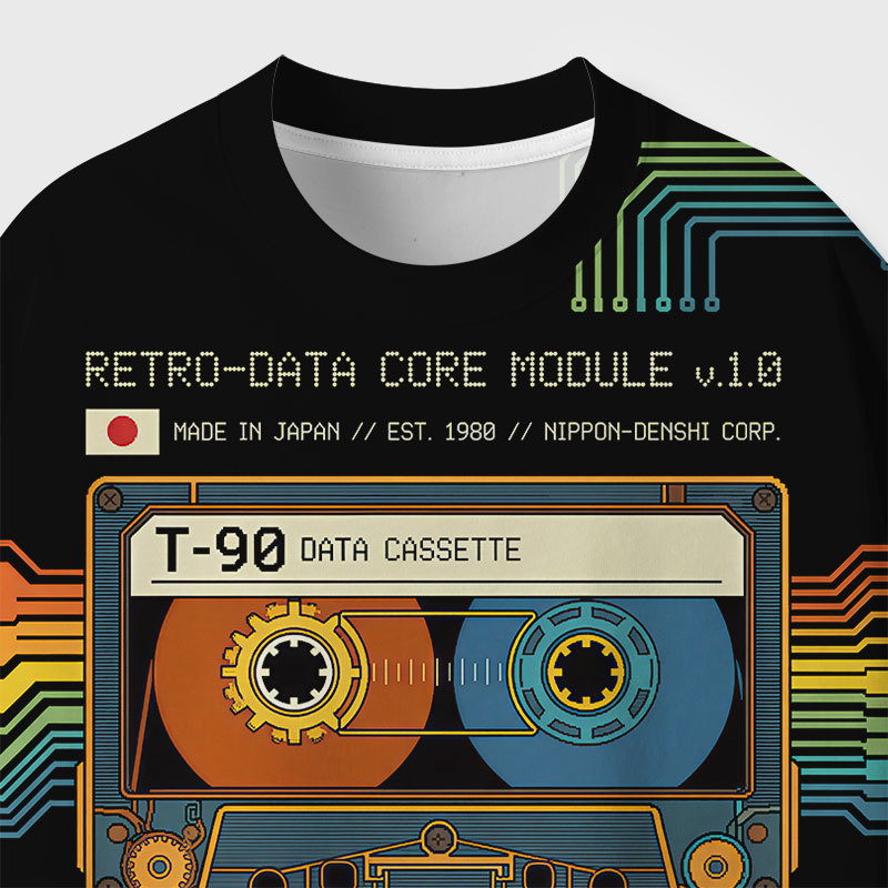 Memory In Magnetism Geek Eco Oversized Graphic Tees