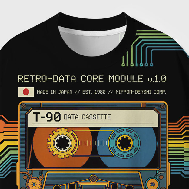 Memory In Magnetism Geek Eco Oversized Graphic Tees