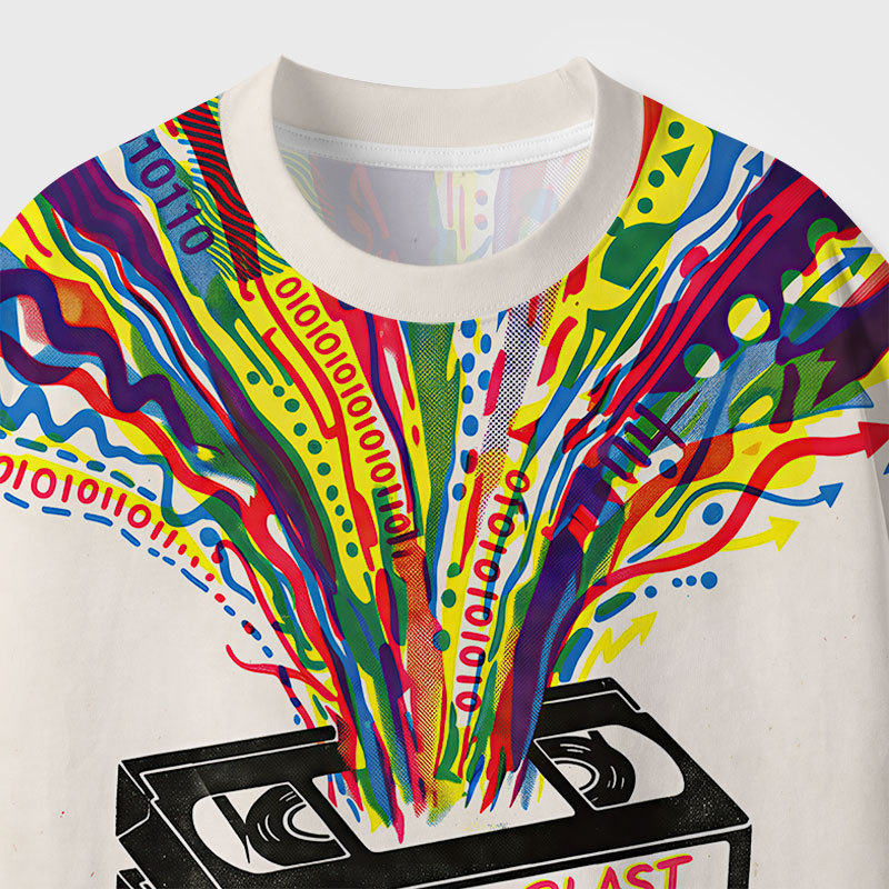 Digital Lava Geek Eco Oversized Graphic Tees