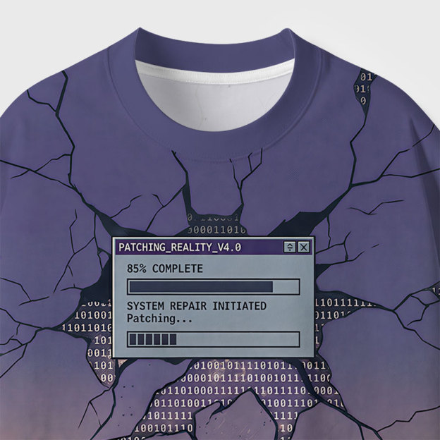 Patching Reality v4.0 Geek Eco Oversized Graphic Tees
