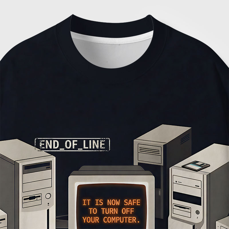 End Of Line Geek Eco Oversized Graphic Tees