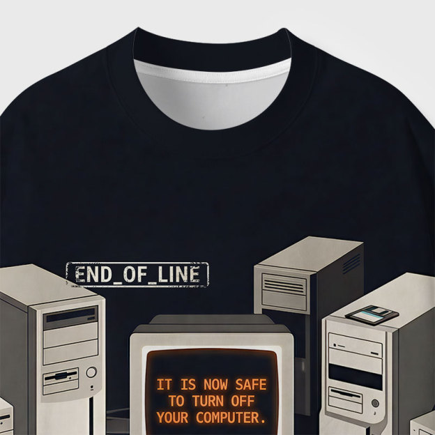 End Of Line Geek Eco Oversized Graphic Tees