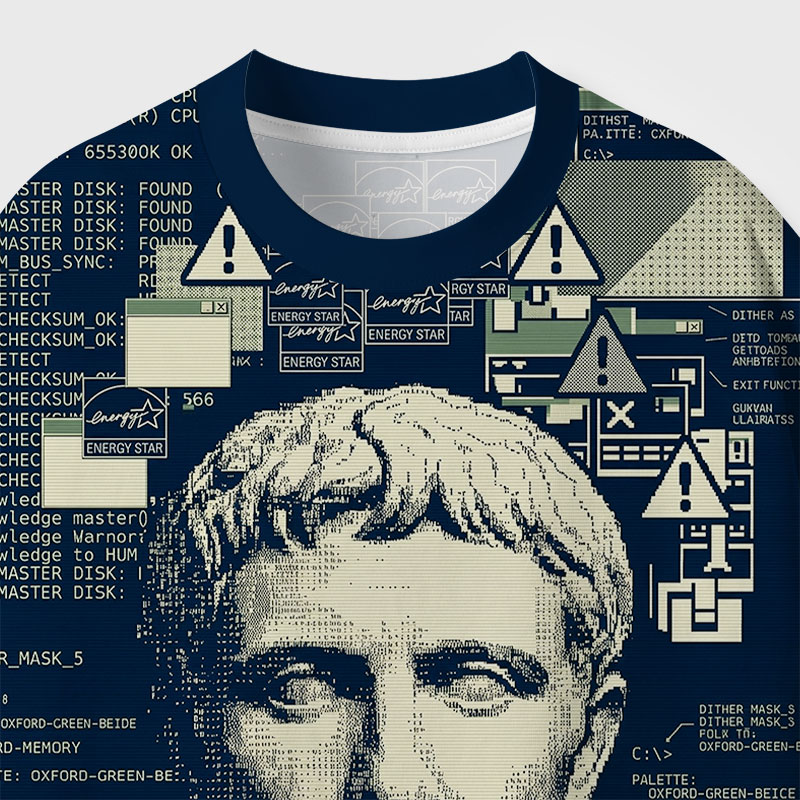 Digital Humanism Geek Eco Oversized Graphic Tees
