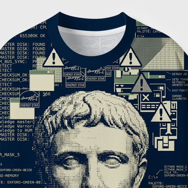 Digital Humanism Geek Eco Oversized Graphic Tees