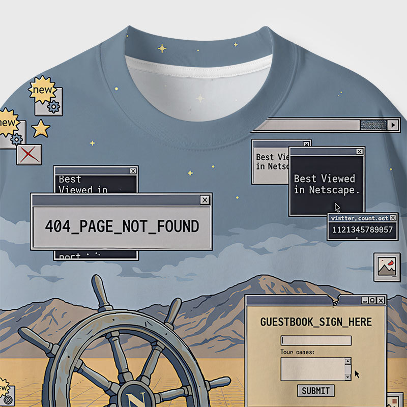 Digital Ruins Geek Eco Oversized Graphic Tees