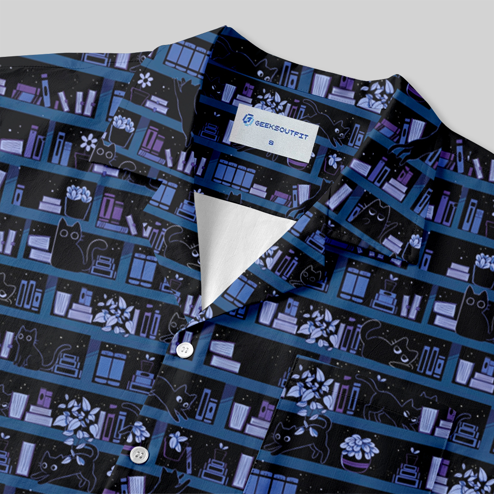 Midnight Catlogue Button Up Pocket Shirt