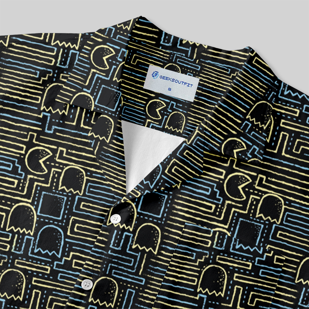 Dot Runner Button Up Pocket Shirt